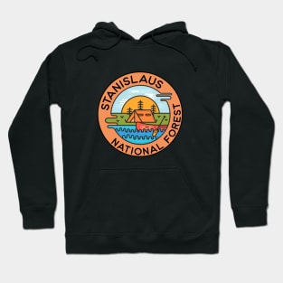 Stanislaus National Forest California Camping Canoe Hoodie